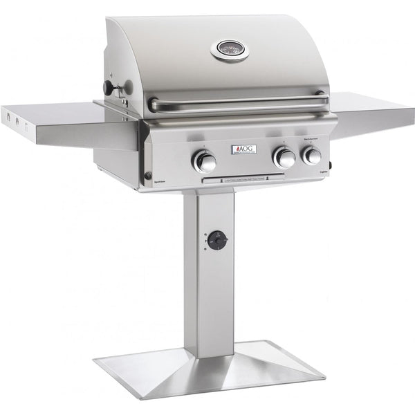 American Outdoor Grill 24" L-Series 2-Burner Natural Gas Grill on Pedestal with Rotisserie (24NPL)