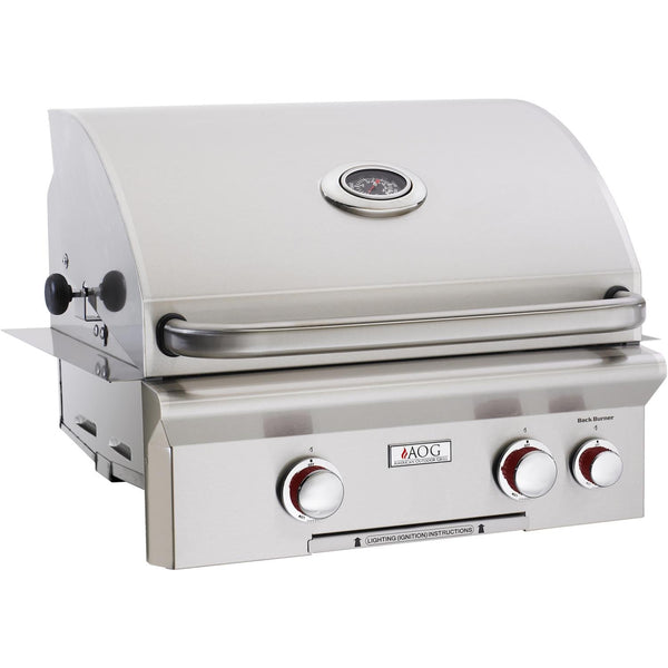 American Outdoor Grill 24" T-Series Built-In 2-Burner Liquid Propane Grill with Rotisserie & Back Burner (24PBT)