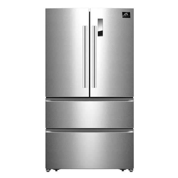 Forno 33" French Door Refrigerator - 19 cu.ft in Stainless Steel (FFFFD1907-33SB)
