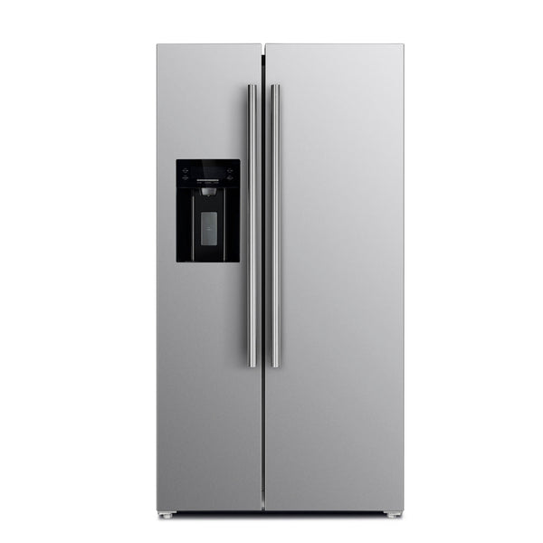 Forno 36" Side by Side 20 cu.ft Refrigerator in Stainless Steel with Water Dispenser and Ice Maker (FFRBI1844-36SB)