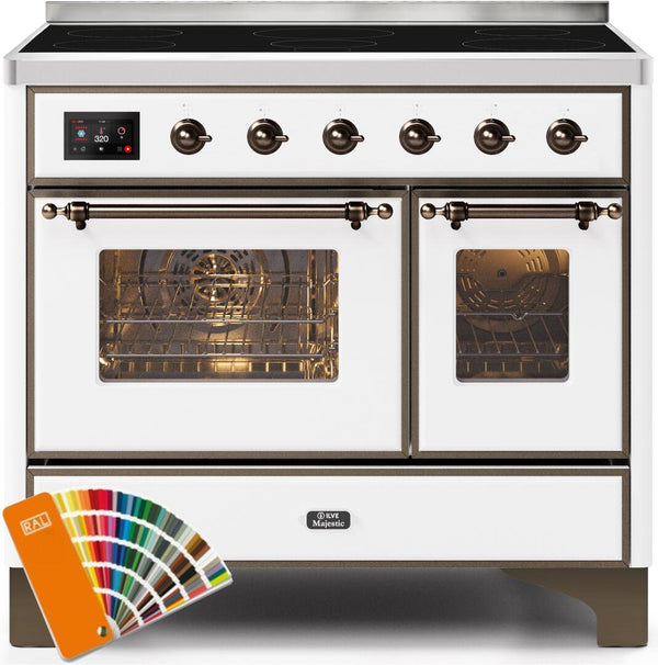 ILVE 40" Majestic II induction Range with 6 Elements - 3.82 cu. ft. Oven - Bronze Trim in Custom RAL Color (UMDI10NS3RALB)