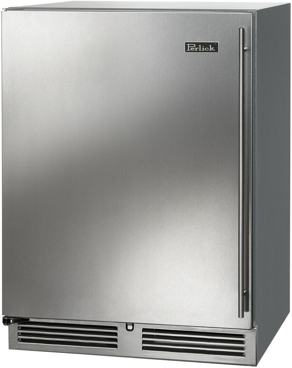 Perlick C Series 24" Outdoor Built-In Counter Depth Compact Refrigerator with 5.2 cu. ft. Capacity in Stainless Steel (HC24RO-4-1L & HC24RO-4-1R)
