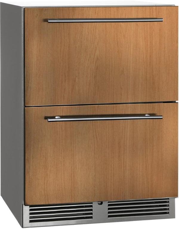 Perlick C Series 24" Outdoor Built-In Counter Depth Drawer Refrigerator with 5.2 cu. ft. Capacity, Panel Ready (HC24RO-4-6)