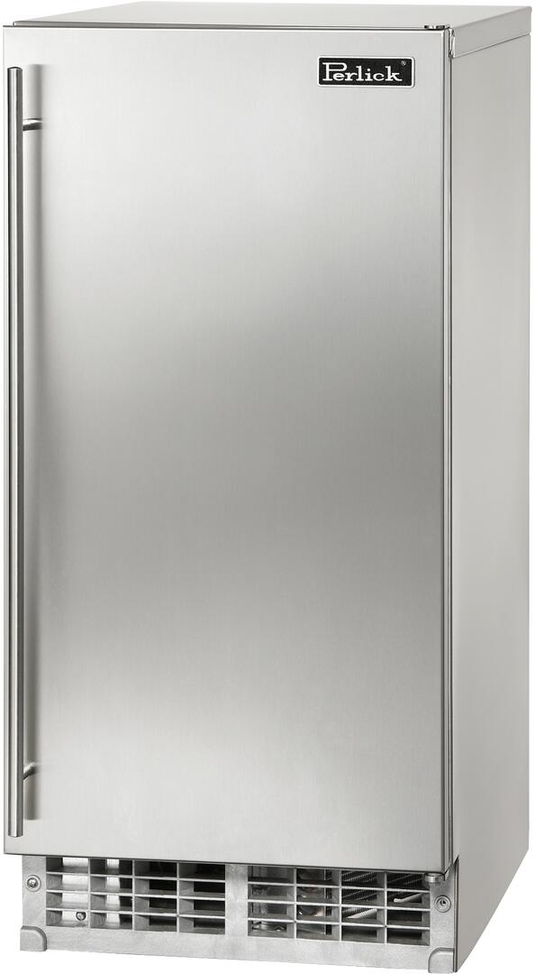 Perlick Series 15" Outdoor Undercounter Ice Maker, 55 lbs Daily, ADA Compliant, Panel Ready, and Reversible Hinge (H50IMW-AD)