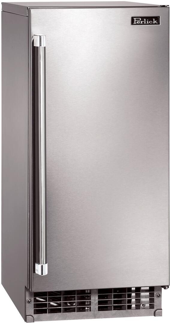 Perlick Series 15" Outdoor Undercounter Ice Maker with 55 lbs, Panel Ready with Stainless Steel Interior, Reversible Hinge (H50IMW)