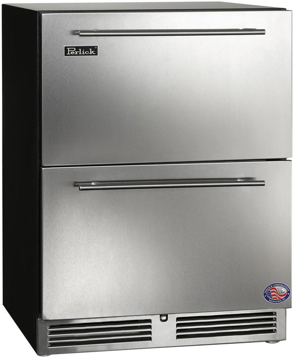 Perlick Series 24" Built-In Counter Depth Drawer Refrigerator with 4.8 cu. ft. Capacity in Stainless Steel (HA24RB-4-5)