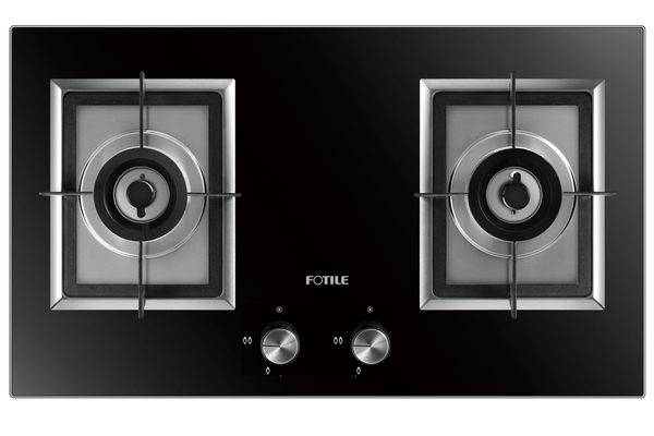 Fotile 30" EPS Cooktop with Total 29,000 BTU on 2 Sealed Burners, Fast Ignition and Flame Failure Detection Device in Black Tempered Glass (GAG76202)