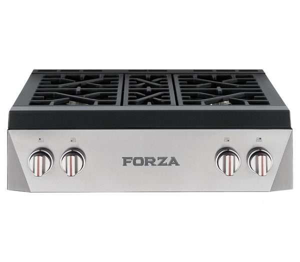 Forza 30-Inch Professional Rangetop in Stainless Steel (FRT304GN)