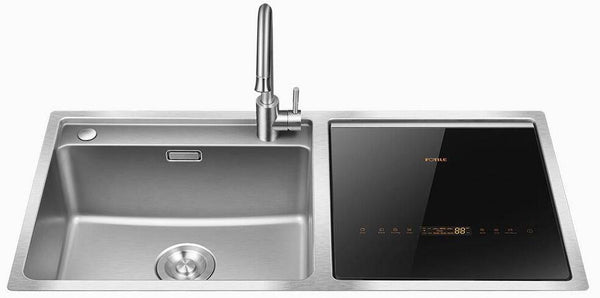 Fotile 3-in-1 Counter-top mounted Sink, Dishwasher, & Produce Cleaner Combination System with Heavy Dish Sanitizing and Cleaning (SD2F-P1X)