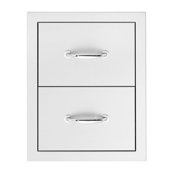 Summerset 15" Stainless Steel Masonry Double Access Drawer (SSDR2-17M)